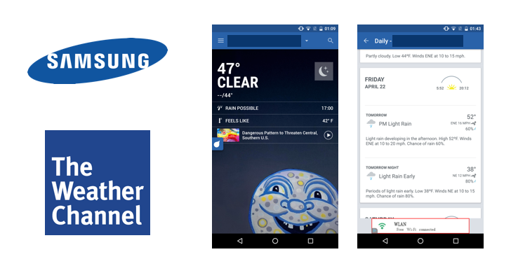 Samsung and The Weather Channel launch exclusive weather app